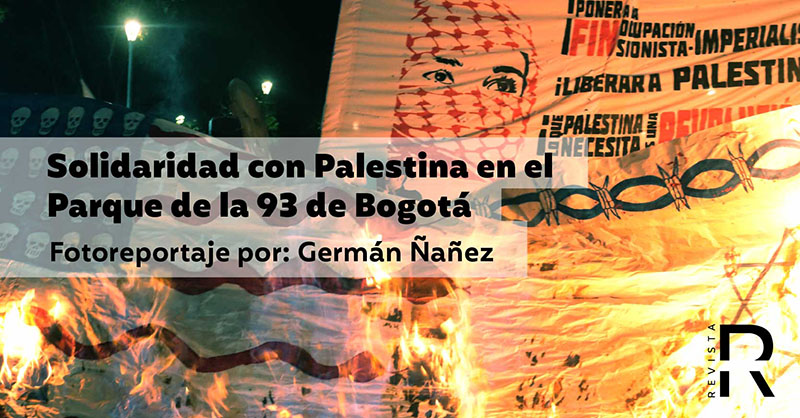 Solidaridad con Palestina en el Parque de la 93 de Bogotá