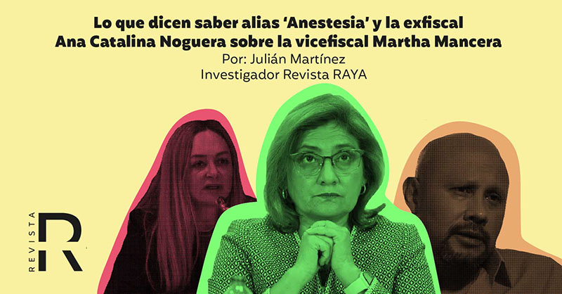 Lo que dicen saber alias ‘Anestesia’ y la exfiscal Ana Catalina Noguera sobre la vicefiscal Martha Mancera