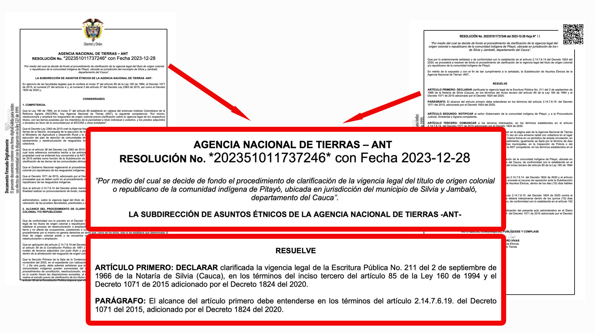 Facsimil Cauca Silvia