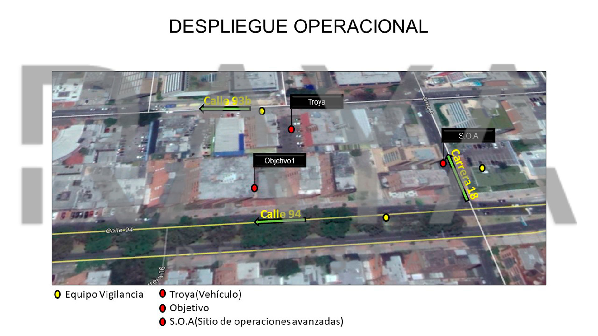 Mapa de operaciones interceptaciones